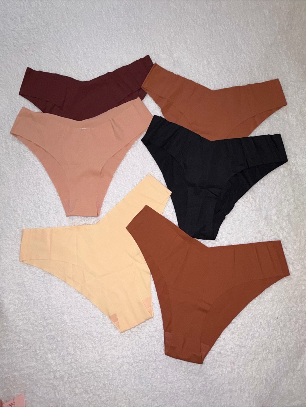 Women's Seamless Bikini Cheeky Panty Set of 6 - Multi Color Pack Size Small - Picture 5 of 7